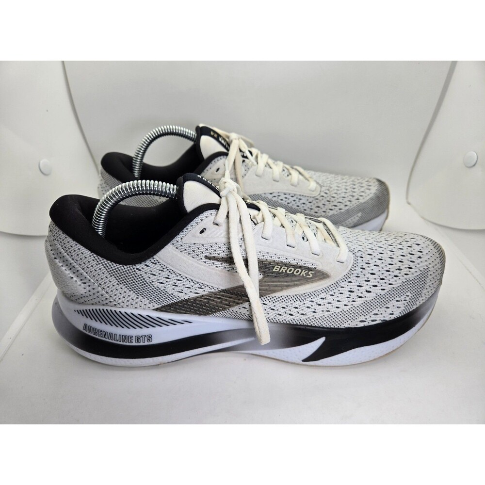 Brooks Adrenaline GTS 24 Shoes Women's 10.5 B White Running Athletic Sneakers